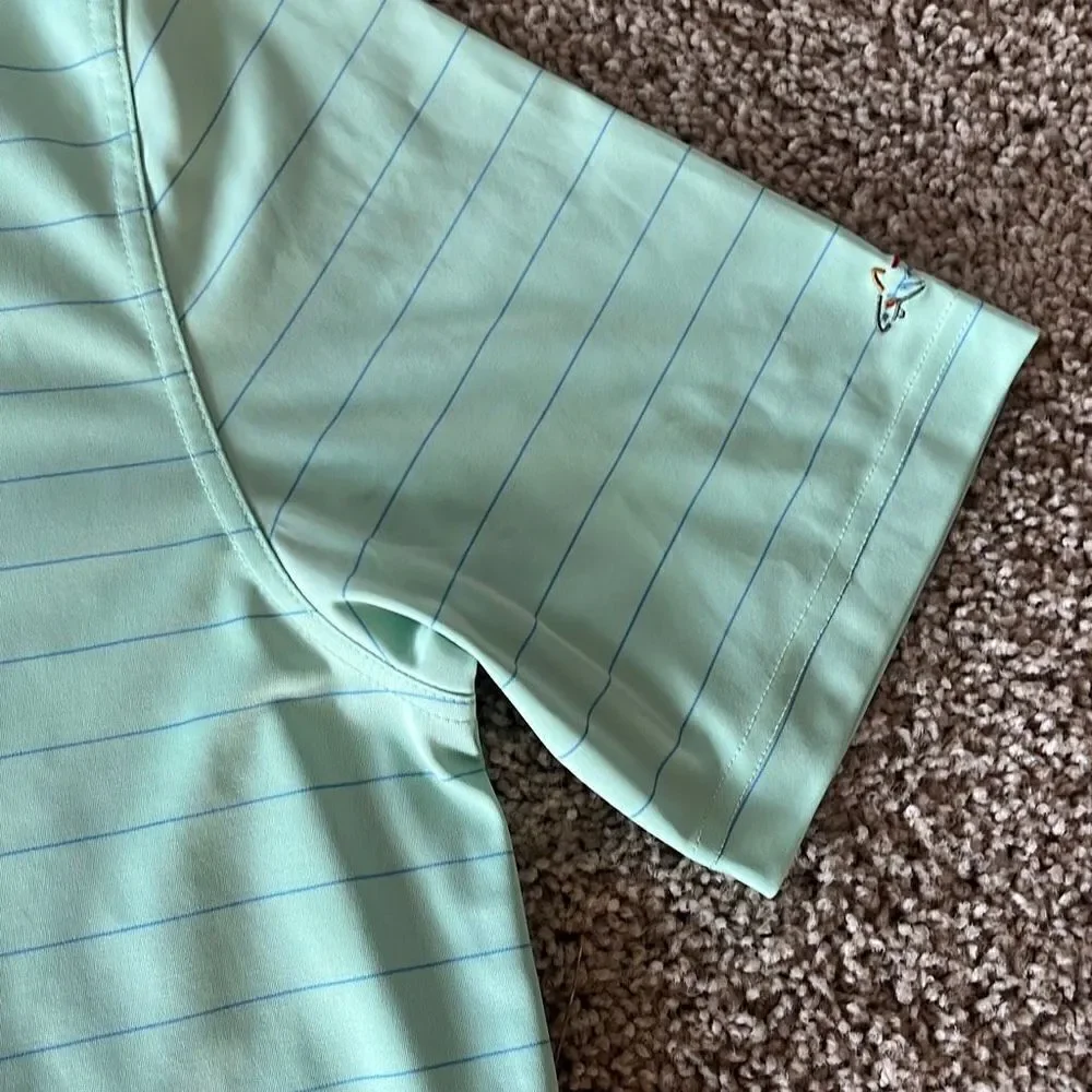 Greg Norman ML75 Play Dry Mint Green Golf Polo Shirt Men’s Large - Picture 4 of 6